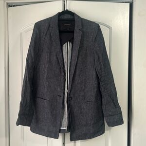 Long chambray women's Blazer in size 8 tall